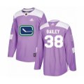 Vancouver Canucks #38 Justin Bailey Authentic Purple Fights Cancer Practice Hockey Jersey