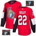 Ottawa Senators #22 Chris Kelly Authentic Red Fashion Gold NHL Jersey