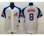 Atlanta Braves #8 Eddie Rosario Number White 2023 City Connect Cool Base Stitched Jerseys