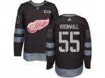 Detroit Red Wings #55 Niklas Kronwall Black 1917-2017 100th Anniversary Stitched NHL Jersey
