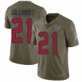 Houston Texans #21 Marcus Gilchrist Limited Olive 2017 Salute to Service NFL Jersey