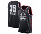 Golden State Warriors #35 Kevin Durant Swingman Black Game Basketball Jersey