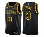 Los Angeles Lakers #9 Luol Deng Swingman Black City Edition NBA Jersey