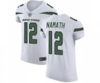 New York Jets #12 Joe Namath Elite White Football Jersey