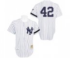 New York Yankees #42 Mariano Rivera Replica White Throwback Baseball Jersey