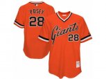 San Francisco Giants #28 Buster Posey Authentic Orange Throwback MLB Jersey