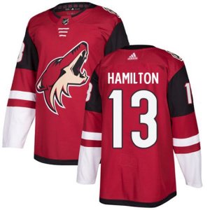 Arizona Coyotes #13 Freddie Hamilton Authentic Burgundy Red Home NHL Jersey