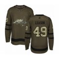Washington Capitals #49 Brett Leason Authentic Green Salute to Service Hockey Jersey
