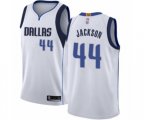 Dallas Mavericks #44 Justin Jackson Authentic White Basketball Jersey - Association Edition