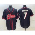 Atlanta Falcons #7 Bijan Robinson Black Cool Base Stitched Baseball Jersey