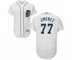 Detroit Tigers #77 Joe Jimenez White Home Flex Base Authentic Collection MLB Jersey