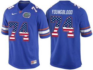 2016 US Flag Fashion Florida Gators Jack Youngblood #74 College Football Jersey - Royal Blue
