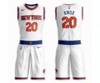 New York Knicks #20 Kevin Knox Swingman White Basketball Suit Jersey - Association Edition