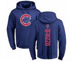 MLB Nike Chicago Cubs #44 Anthony Rizzo Royal Blue Backer Pullover Hoodie