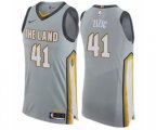 Nike Cleveland Cavaliers #41 Ante Zizic Authentic Gray NBA Jersey - City Edition