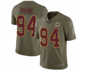 Washington Redskins #94 Da\'Ron Payne Limited Olive 2017 Salute to Service Football Jersey