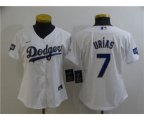 Los Angeles Dodgers #7 Julio Urias White 2020 World Series Stitched Baseball Jersey