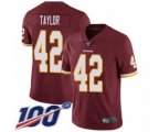 Washington Redskins #42 Charley Taylor Burgundy Red Team Color Vapor Untouchable Limited Player 100th Season Football Jersey