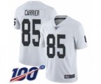 Oakland Raiders #85 Derek Carrier White Vapor Untouchable Limited Player 100th Season Football Jersey