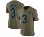 Carolina Panthers #3 Will Grier Limited Olive 2017 Salute to Service Football Jersey