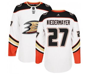 Anaheim Ducks #27 Scott Niedermayer Authentic White Away Hockey Jersey