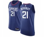 Los Angeles Clippers #21 Patrick Beverley Authentic Blue Road NBA Jersey - Icon Edition