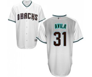 Arizona Diamondbacks #31 Alex Avila Replica White Capri Cool Base Baseball Jersey