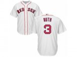 Boston Red Sox #3 Babe Ruth Replica White Home Cool Base MLB Jersey