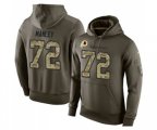 Washington Redskins #72 Dexter Manley Green Salute To Service Pullover Hoodie