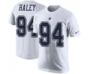 Dallas Cowboys #94 Charles Haley White Rush Pride Name & Number T-Shirt
