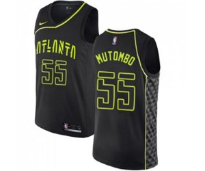 Atlanta Hawks #55 Dikembe Mutombo Swingman Black NBA Jersey - City Edition