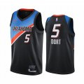 Nike Thunder #5 Luguentz Dort Black NBA Swingman 2020-21 City Edition Jersey