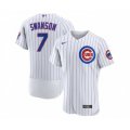 Chicago Cubs #7 Dansby Swanson White Home Stitched MLB Flex Base Nike Jersey