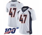 Denver Broncos #47 Josey Jewell White Vapor Untouchable Limited Player 100th Season Football Jersey