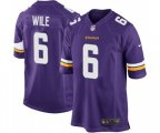 Minnesota Vikings #6 Matt Wile Game Purple Team Color Football Jersey
