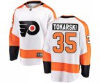 Philadelphia Flyers #35 Dustin Tokarski Fanatics Branded White Away Breakaway NHL Jersey