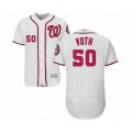 Washington Nationals #50 Austin Voth White Home Flex Base Authentic Collection Baseball Player Jersey
