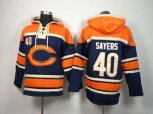 Chicago Bears #40 gale sayers orange-blue[pullover hooded sweatshirt]
