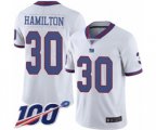 New York Giants #30 Antonio Hamilton Limited White Rush Vapor Untouchable 100th Season Football Jersey