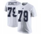 Dallas Cowboys #79 Michael Bennett White Rush Pride Name & Number T-Shirt