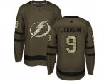 Tampa Bay Lightning #9 Tyler Johnson Green Salute to Service Stitched NHL Jersey
