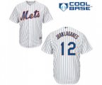 New York Mets #12 Juan Lagares Replica White Home Cool Base Baseball Jersey