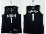 Minnesota Timberwolves #1 Anthony Edwards Black 2021 Nike City Edition Swingman Stitched NBA Jersey