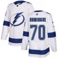 Tampa Bay Lightning #70 Louis Domingue Authentic White Away NHL Jersey