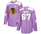 Chicago Blackhawks #67 Tanner Kero Authentic Purple Fights Cancer Practice NHL Jersey