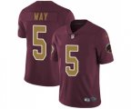 Washington Redskins #5 Tress Way Burgundy Red Gold Number Alternate 80TH Anniversary Vapor Untouchable Limited Player Football Jersey