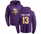 Minnesota Vikings #13 Josh Doctson Purple Name & Number Logo Pullover Hoodie