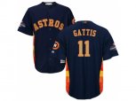 Houston Astros #11 Evan Gattis Navy 2018 Gold Program Cool Base Stitched Baseball Jersey
