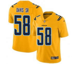 Los Angeles Chargers #58 Thomas Davis Sr Limited Gold Inverted Legend Football Jersey
