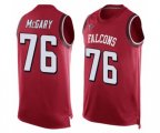 Atlanta Falcons #76 Kaleb McGary Limited Red Player Name & Number Tank Top Football Jersey